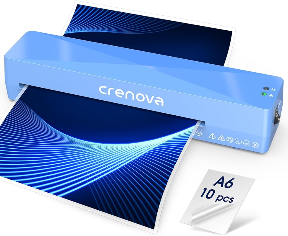 Crenova Laminator Personal Laminating Blue